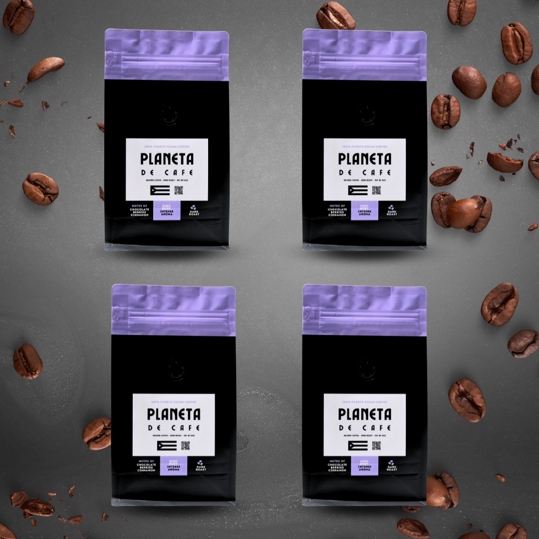Puerto Rican Dark Roast Coffee 4 Pack - Whole Bean