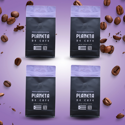 Puerto Rican Medium Roast Coffee  4 Pack - Whole Bean